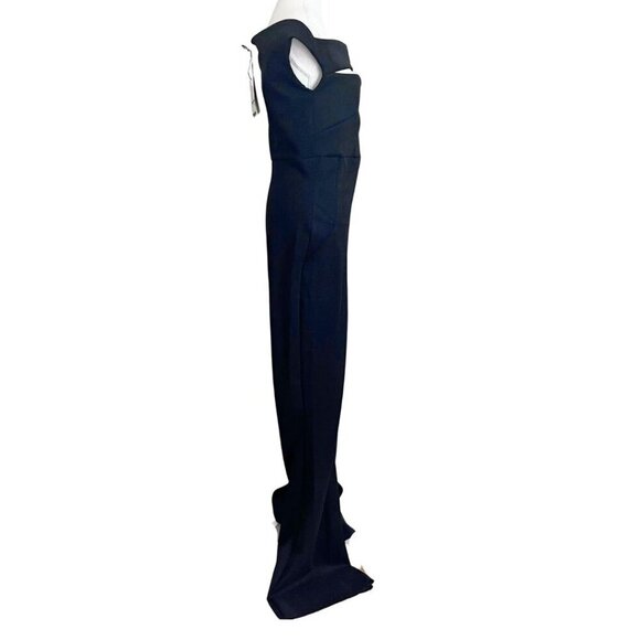 NWT CHIARA BONI REBECCA SUGAR LUREX BLACK METALLIC CUT OUT JUMPSUIT - Picture 3 of 14